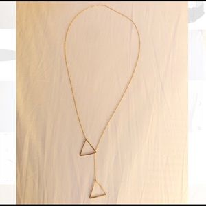 Triangle drop long necklace